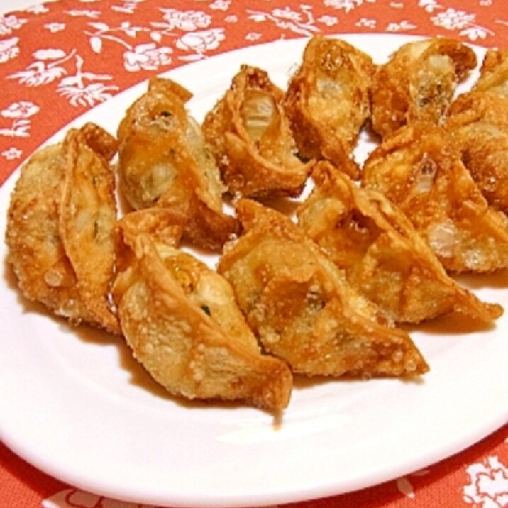 小松菜と鶏肉の揚げ餃子